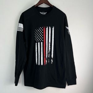 We The People Holsters Long Sleeve Shirt Size Medium patriotic flag used